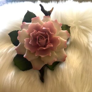 Hand painted ceramic flower by Andrea by Sadak.